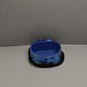 Heated Pet Water Bowl, Outdoor Thermal Dog Cat Bowl with 69 Inch Chew Resistant Cord and Waterproof ON/Off Switch (JungleBlue)