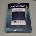 Lands' End Thermal Underwear for Men 3 Pc. Set Warm Long Johns for Men Base Layer Long Sleeve Shirt, Pants & Socks (Large, Black)