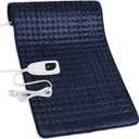 Deepsoon Heating Pad,Electric Heating Pads for Back,Neck,Moist Heating Pad for Abdomen Shoulder Knee Legs,Dry/Moist Heat&Auto Shut Off,Mother's Day Birthday for Men and Women,Navy Blue,33x17 Inch