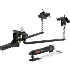 CURT 17062 MV Round Bar Weight Distribution Hitch with Sway Control, Up to 10,000 lbs., 2-Inch Shank, 2-5/16-Inch Ball