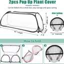 ANGAR 2PACK Garden Covers for Raised Beds, 45" X 22" X 16" Garden Row Plants Cover Accelerator, Freeze Protection Greenhouse Cover for Raised Garden Beds Protecting Seedlings Fruits Vegetable Rows