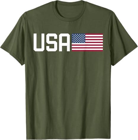 USA T Shirt Women Men Kids Patriotic American Flag July 4th TShirt