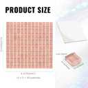 169 Particles Self-Adhesive 0.4X0.4 Inch Square Crystal Glass Mosaic Tile. Hobbies Children Handmade, Art Crafts, Mosaic Making Projects, Home Decoration DIY Art Projects (Light red), Small