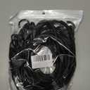 8-Pack Bungee Cords with Hooks & Carabiners - 24 Inch Bungee Rope (4 Hooks + 4 Carabiner Clips) - Heavy Duty Elastic Stretch Cords for Kayaking, Camping, Truck, Tarp, Gear Tie Down - Black