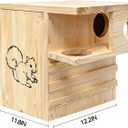 Extra Large Wooden Squirrel House Outdoor - Premium Wood Squirrel Nesting Box,Squirrel Boxes for Outside,Shelter Breeding Living Residence,Squirrel Houses Owl House Bird Houses for Wildlife Lovers