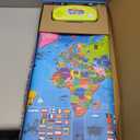 BEST LEARNING i-Poster My World  Interactive Talking World Map for Kids Ages 5-12 to Learn Countries, Flags, and Fun Facts About Our Planet