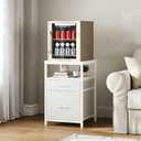 Herture Mini Fridge Stand, Small Refrigerator Stand with 3 Storage, 18.11" L* 18.11" W