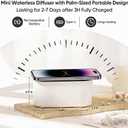 Lecdura Waterless Diffuser for Essential Oil, Battery Operated Scent Air Aromatherapy Diffuser, Mini Aroma Diffusers with 3 Intermittent Mist Modes, Cycle Start for 400-700 sq.ft Home Office Bedroom.