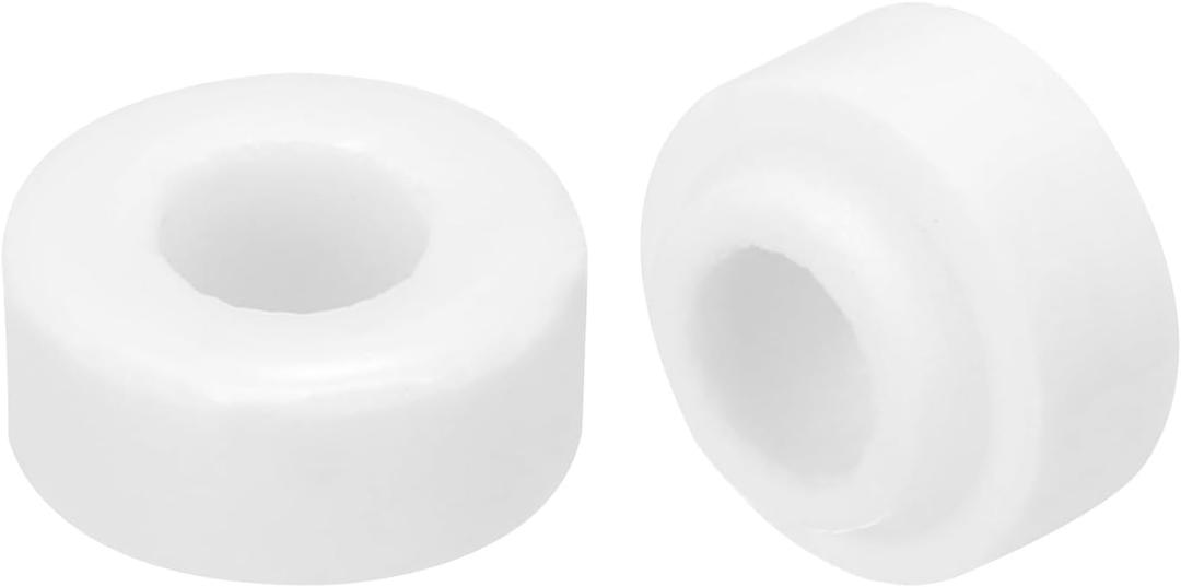 MECCANIXITY 15 Pcs Ceramic Insulator Bead, 5.3mm x 12mm x 10mm Electronic Wire Bundle Insulation Heat Protection Round Shaped Ceramic Tube for Cable Bundle, Wire Protection