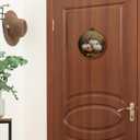 TLESKE Vintage Fall Pumpkins Round Wall Art Decor Framed 10x10, Autumn Rustic Farmhouse Canvas Wall Art Prints Artwork, Thanksgiving Wall Hanging Room Door Decor for Living Room Bedroom