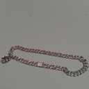 Silver-Plated Pink Diamond Dog Collar - Cuban Style Metal Chain with Secure Buckle, Luxury Durable Collar for Small/Medium/Large Dogs & Puppies (20inch)