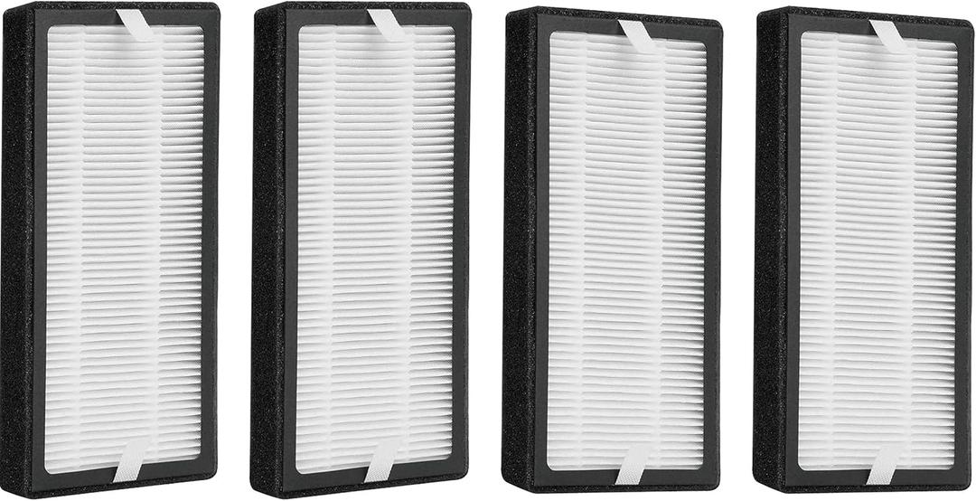 4 Pack of AP-DT10FL True Hepa Replacement Filter Compatible with HomeMedics TotalClean Desktop Air Purifier Models AP-DT10BK and AP-DT10WT. Compare to Part # AP-DT10FL (4 Count (Pack of 1))