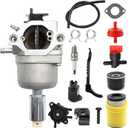 D105 Carburetor Tune Up Fit for John Deere Carburetor D100 D110 LA105 LA115 LA125 E110 X120 X145 Lawn Tractor Replacement for B S 17.5HP 19.5HP Engine Replacement for Nikki 697203