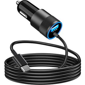 Apple MFi CertifiediPhone 16 Car Charger Fast Charging, Braveridge 4.8A USB Car Power Cigarette Lighter USB-C Car Charger with 6FT Type-C Cable for iPhone 16/16 Pro/16 Plus/16 Pro Max/15/15 Pro/iPad