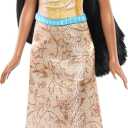 Mattel Disney Princess Toys, Pocahontas Fashion Doll, Sparkling Look with Black Hair, Brown Eyes & Necklace Accessory, Inspired by the Movie
