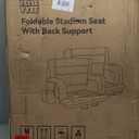 Extra Wide Stadium Seats with Back Support 2 Pack, Bleacher Chairs with Back and Cushion Folding Stadium Chairs, 6 Reclining Positions Waterproof Bleacher Seats (Extra Wide|25" Black)