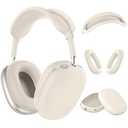 Silicone Case Cover for AirPods Max Headphones，Anti-Scratch Ear Cups Cover/Ear Pad Case Cover/Headband Cover 3 in 1 Accessories Silicone Protector for Apple AirPods Max（Starlight）