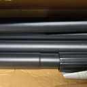 Tension Curtain Rod 51-165 Inch, Extra Long Curtain Rod No Drilling for Window or Bathroom, Outdoor Curtain Rods for Patio, Easy to Install, Never Rust, Rod Diameter 1.26 Inches-Black