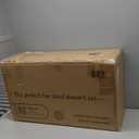 Nathan James Gracie Modern Counter Height Bar Stool with Back, Counter Stool Upholstered Chair with Natural Textured Linen and Brushed Wooden Legs, Cream Boucle/Dark Brown (21"D x 17"W x 34"H)