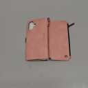 Defencase Compatible with iPhone 16 Plus Case Wallet with RFID Blocking Card Holder for Women Men, PU Leather Magnetic Snap Flip Zipper Strap Wallet Phone Case Fit for iPhone 16 Plus 6.7", Rose Pink