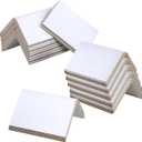 IDL Packaging Cardboard Edge Protectors 2" x 2" x 3", Pack of 50, White, 0.225" Thick - Reinforced V-Board Edge Guards for Pallets - Super-Duty Cardboard Corners for Shipping