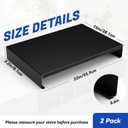 Stainless Steel Gas Stove Top Cover, Multi-functional Noodle Board, Cooktop Cover for Expanding Kitchen Space, Robust and Durable, 15"x 22"x3.2" (2, Black), 21.6"L x 2.6"W