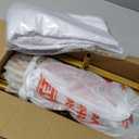 7.2FT Metal Arch Backdrop Stand and Cover Set, Gold Wedding Backdrop Arch Stand with Cover, Balloon Arch Stand with White Arch Cover for Birthday Party Baby Shower Graduation Ceremony Decorations