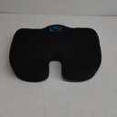 Everlasting Comfort Doctor Recommended Memory Foam Seat Cushion for Office Chairs & Car Seat - Ergonomic Office Desk Accessories for Tailbone Pain Relief, Sciatica & Back Support (Black)