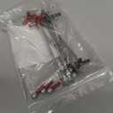 LUOZZY 6Pcs Miniature Microphone Model Dollhouse Mini Musical Instrument Lifelike Fake Microphone Model with Stand for 1:12 Dollhouse Accessories Display - Black & Red