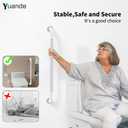 32 Inch White Grab Bars for Shower with Anti-Slip Knurled Grip