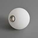 FMOPQ Lighting Replacement Glass Lampshade 4 Inch Milky White Glass Dome Cover Round Globe 0.8 Inch Fitter for G9 Bulb Replacement (milk white)