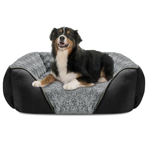INVENHO X-Large Dog Bed Rectangle Washable Orthopedic Soft Calming Sleeping Durable Pet Cuddler with Anti-Slip Bottom