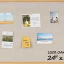 Fun Memories Cork Board Bulletin Board for Office, 24" x 36" Oak Wooden Framed Corkboard, Wall Mounted Notice Pin Board for School Home & Office, Natural Wood