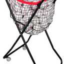 Baseball Caddy with Wheels, Holds 100+ Baseballs or 50+ Softballs, Extra Large Ball Caddy for Baseball and Softball Drills, Easy Set Up and Carrying, Ball Caddy for Outdoor/Indoor