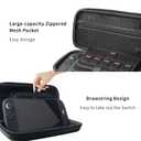 RALAN Black Red Bloody Handprint Carrying Case with 20 Game Card Slots for Nintendo Switch 2 (2025) 7.9 Inch - Protective Hard Shell, Portable, Durable, and Spacious Travel Case with Large Capacity