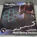 Music Boxing Machine for Kids, 2 3 4 5 6 7 8 Year Old Boy Birthday Gift, Wall Mounted Punching Target with LED Lights & Boxing Gloves, Fun Fitness Equipment for Teen Boys, Indoor Home,Office,Gym Play, 16x17.5x2.4"