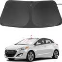 Windshield Sun Shade Custom Fit for 2011-2016 Hyundai Elantra Accessories Foldable Sunshade Sun Blocker Protect Car from Sun Rays & Heat Damage Keep Car Cooler