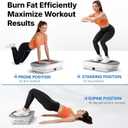 MERACH Vibration Plate Exercise Machine, Curved Vibration Plate for Lymphatic Drainage Weight Loss, Vibrating Plate with Real-Time Calorie Tracking on LED Display, Workout Equipment for Home Women Men