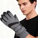 2 x Women Ski Snow Gloves Windproof Thermal Gloves Men Winter Warm Glove Mitts Touchscreen for Skiing/Cycling/Working (Large)