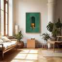 Female Abstract Wall Art Green Wall Art Prints Literary Poster Minimalist Decor Prints Painting Green Portrait Woman Reading Poster 16X24 Inch Unframed for Home Library Study Dorm Bedroom Apartment