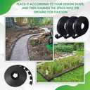 Sintuff 246 ft Garden Landscape Edging 4 Inch Tall No Dig Lawn Edging Border with 216 Anchoring Spikes Straight Top Garden Border Roll Kit for Yard