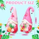 Shappy 2 Pcs Flamingo Gnomes Decor Summer Gnomes Decor Beach Tropical Tiered Tray Kitchen Table Home Decoration Small Statue Flamingo Lovers Gifts Summer Decorations for Home