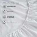 LANE LINEN 100% Organic Cotton King Sheet Set, 4Pc Cotton Sheets King Size, Breathable Bedding Sheet & Pillowcases, Hotel Luxury Bed Sheets Set, 15" Deep Pocket - White King Sheets (2 Pack)