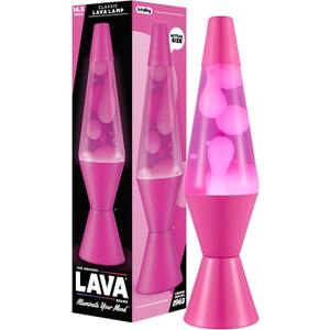 Lava The Original Lamp - New 14.5" Wild Pink Classic Liquid Motion Lamp - White Wax and Pink Liquid - Item #2361