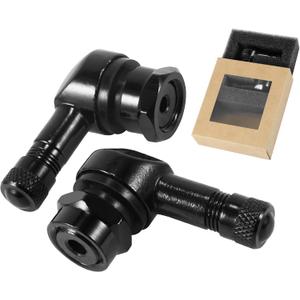 VOFONO Black 90 Degree CNC Motorcycle Tire Valve Stems 10 mm and 11.3 mm for Harley Davidson, BMW, Honda, Kawasaki, Suzuki, Yamaha and Triumph Bike Right Angle Valve Stem