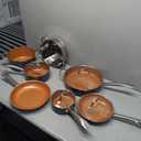 Mueller UltraClad Copper Pots and Pans Set, 14-Piece Kitchen Cookware Set, Non-Stick Coating, Aluminum Body, Includes Fry Pans, Deep Frying Pan, Sauce Pans, Dutch Oven and More