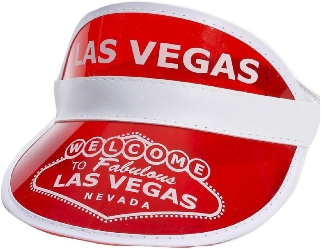 Forum Novelties 72875 Las Vegas Visor, One Size, Red, Pack of 1