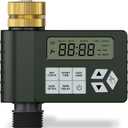 Hose Faucet Water Timer for Outdoor Garden with Brass Inlet, Ortis Programmable Sprinkler Timer with Rain Delay/Manual/Automatic Mode, IP67 Leak-Proof Design for Lawn Yard, 1 Outlet
