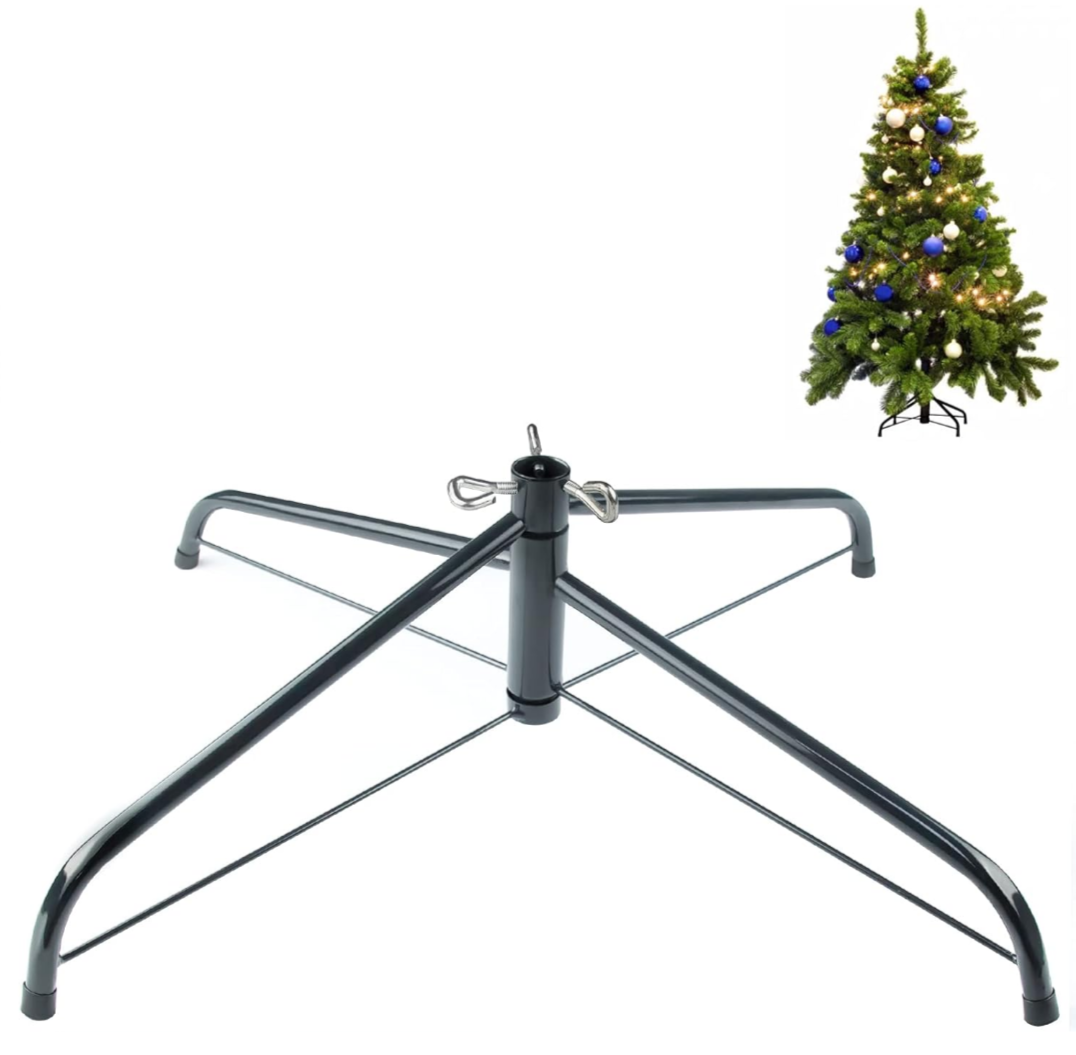 MNKXL 24 Inch Christmas Tree Stand for 4 to 10ft Christmas Trees,fits 1.3 inch Pole,Folding Christmas Tree Stand