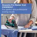 Rowenta Pro Master Stainless Steel Soleplate Steam Iron for Clothes, Anti-Drip Protection, 210 g/min, 400 Microsteam Holes, 1775 Watts Iron Steamer for Clothes, Powerful Steam DW8360